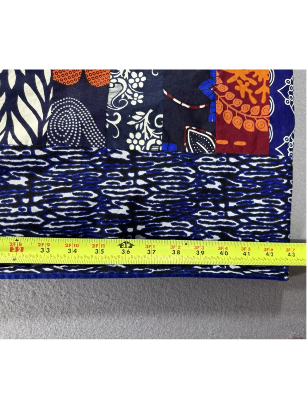 Ladella Patchwork Table Runner Boho Tribal Boho Decor 86x18 Blue Orange